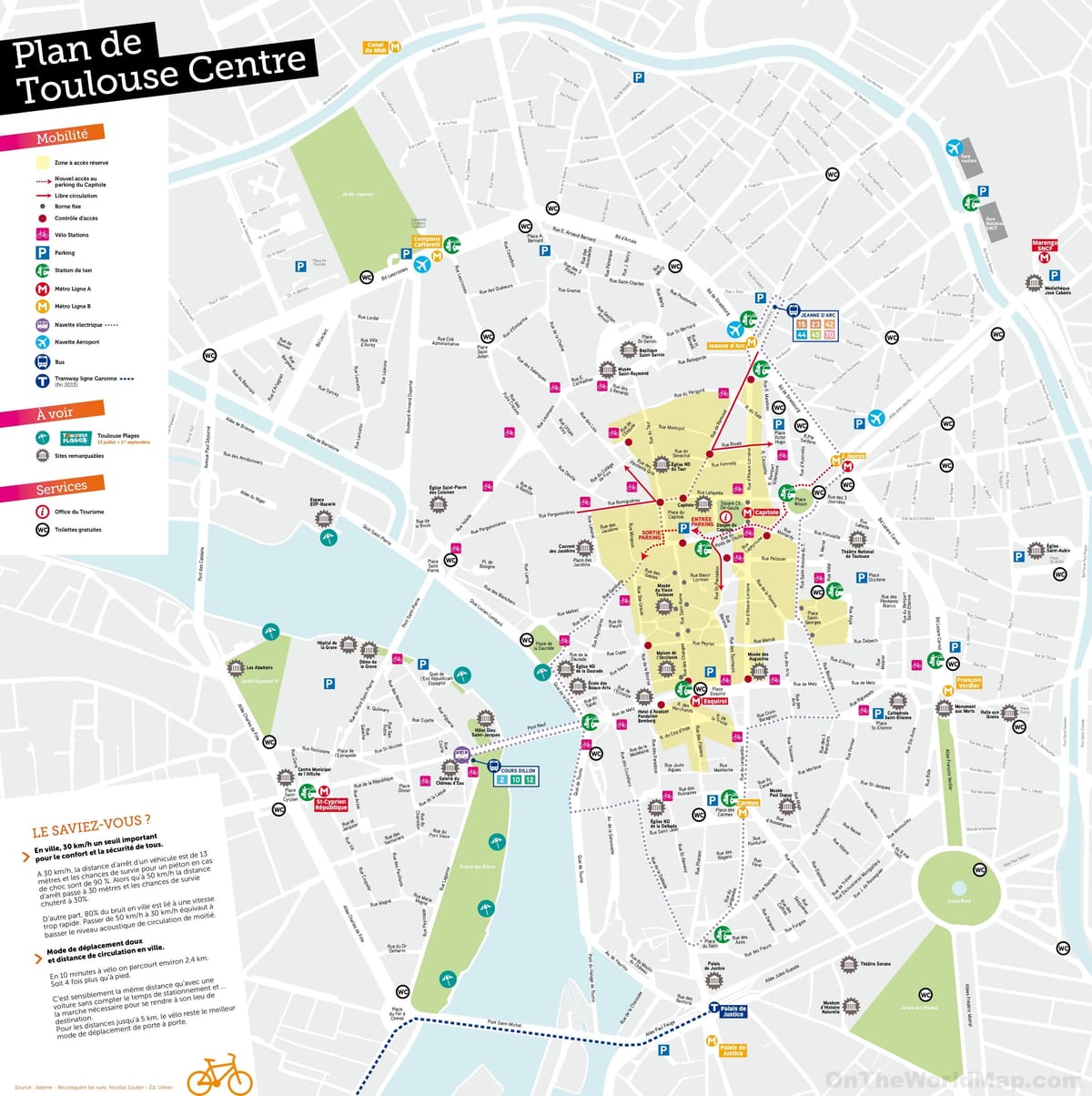 Tolosa de llenguadoc centre mapa