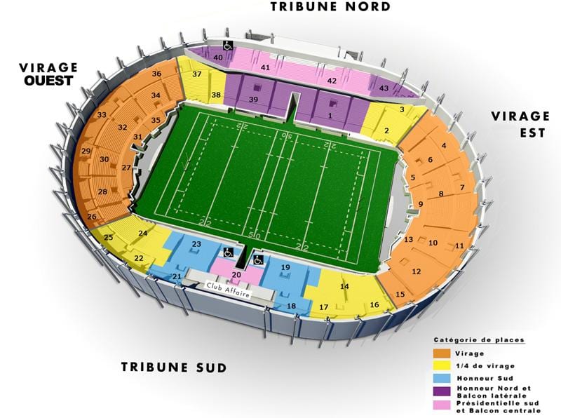 mapa de Tolosa estadi 