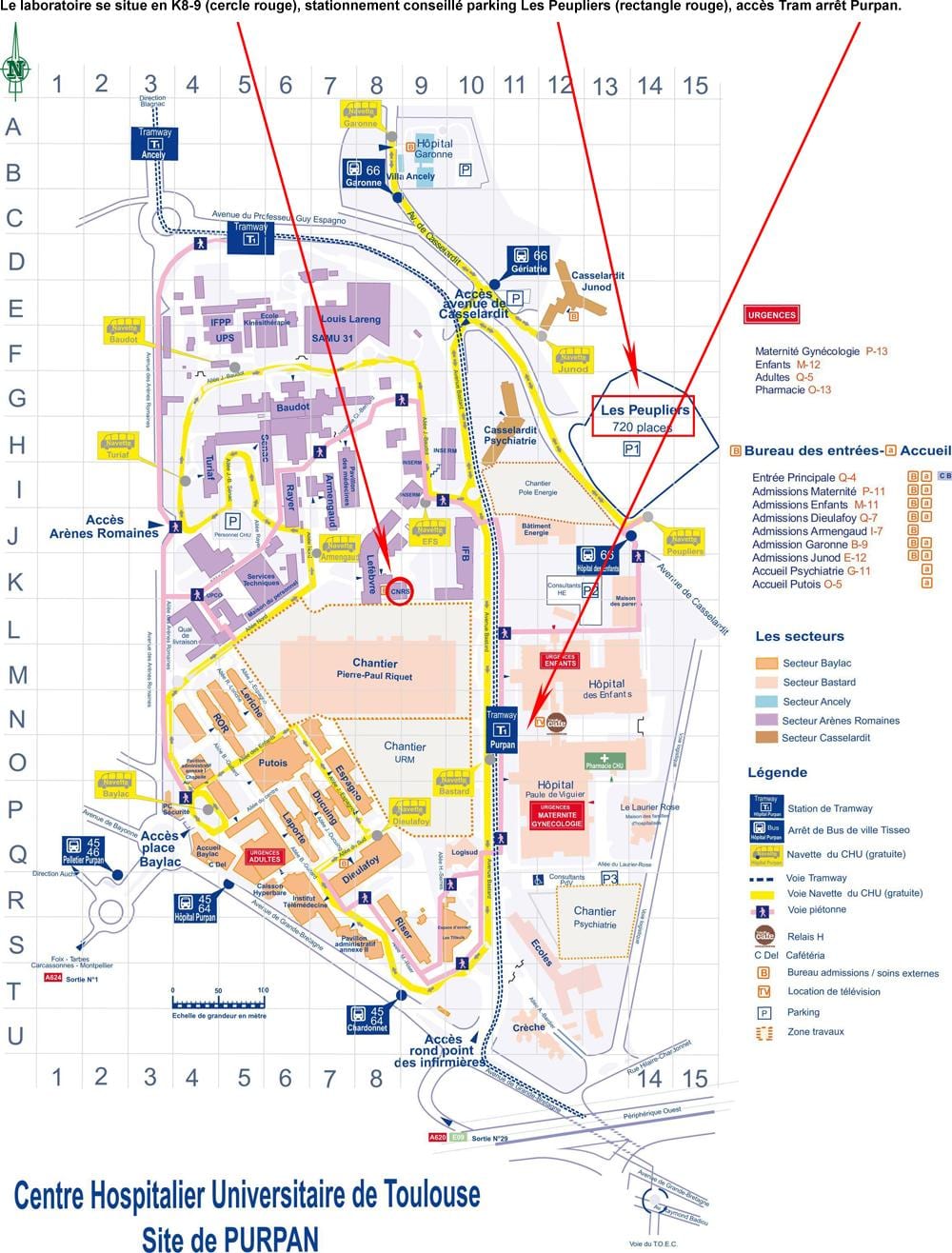 mapa de Tolosa hospital