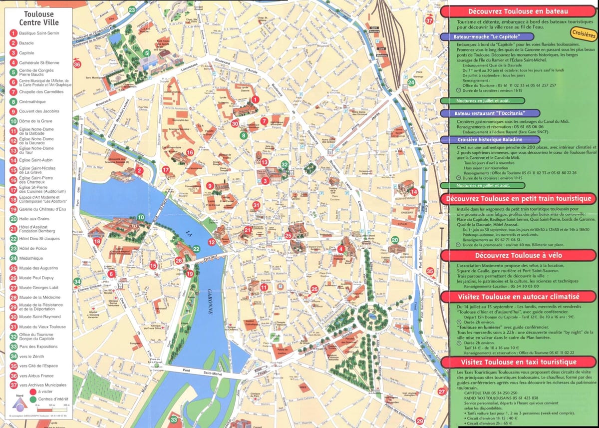 mapa de ciutat de Toulouse