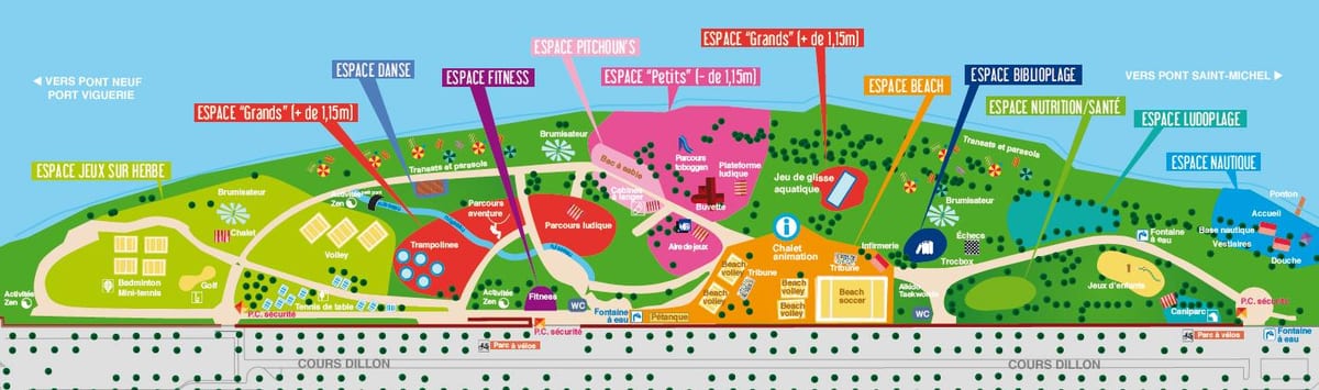 mapa de Tolosa platja