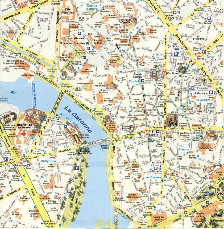 mapa de Tolosa suburbi