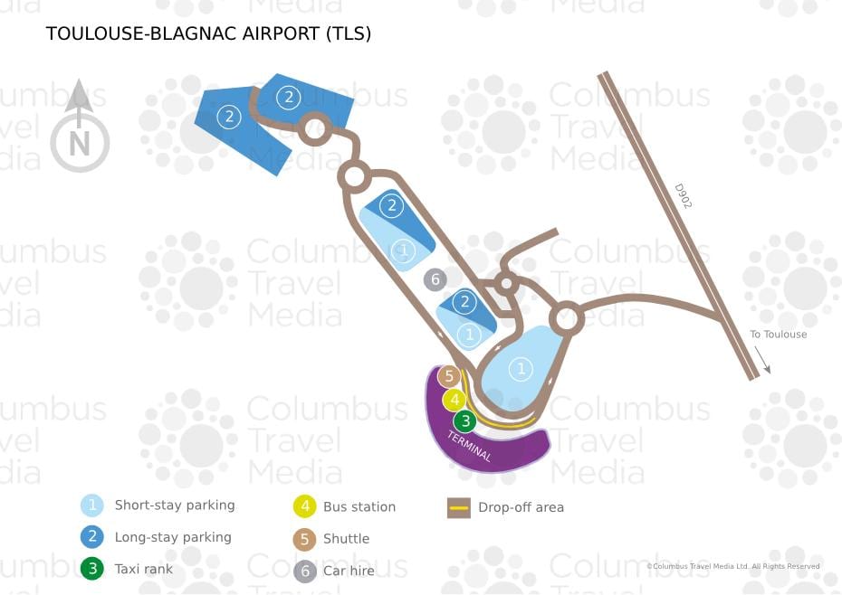 mapa de Tolosa blagnac aeroport