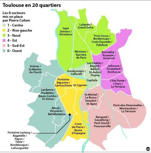 mapa de Tolosa de llenguadoc, parís