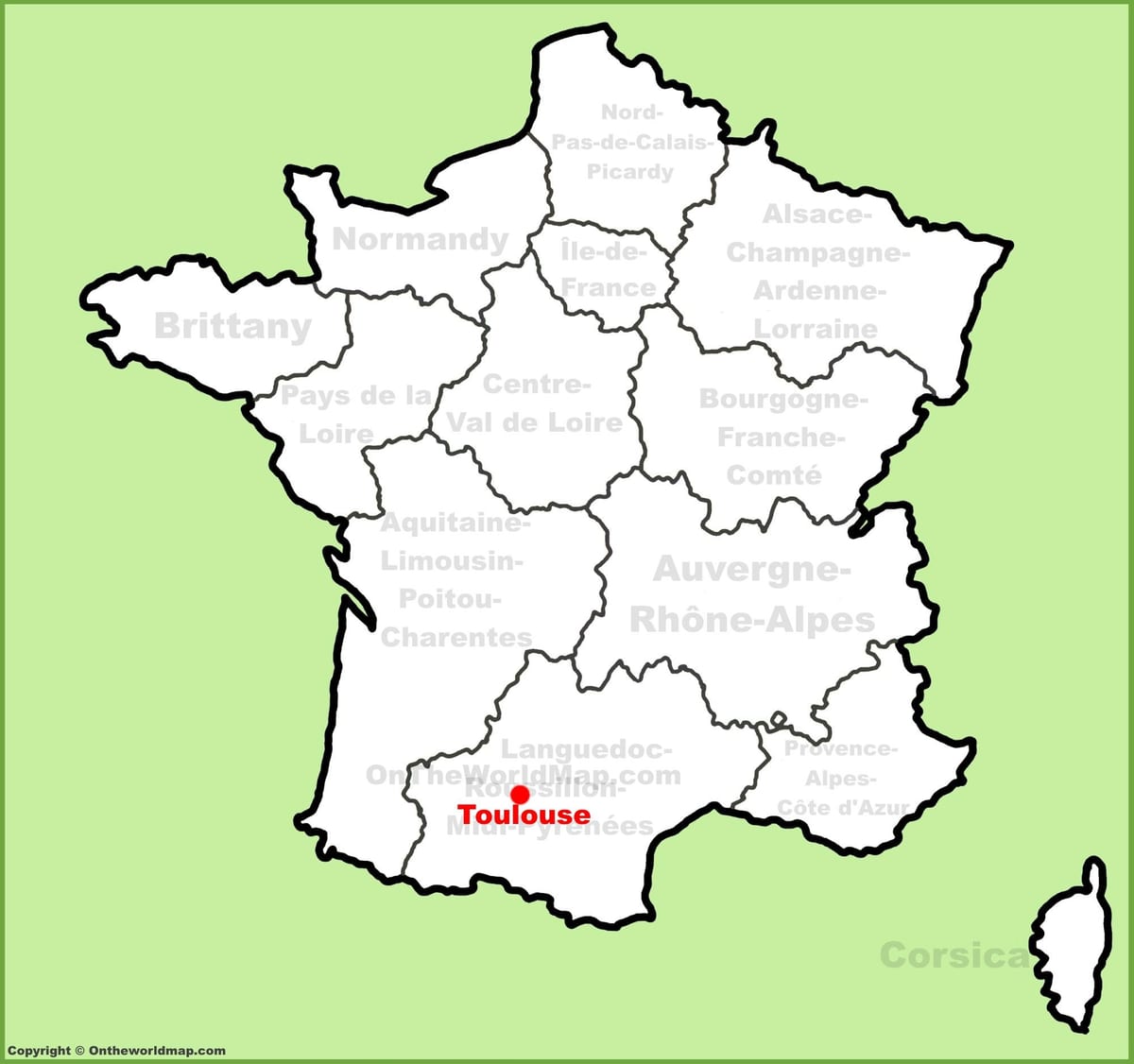 Tolosa de llenguadoc, a un mapa