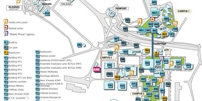 Mapa d'airbus a Toulouse 
