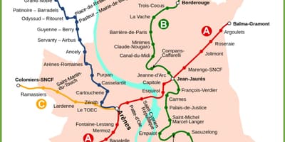 Tolosa de metro mapa