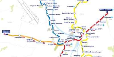 Mapa de Tolosa tramvia