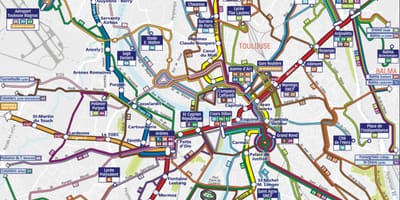 Tolosa de transport mapa