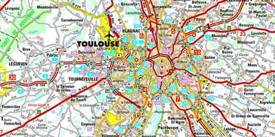 Mapa de Tolosa carretera