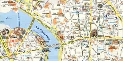 Mapa de Tolosa suburbi