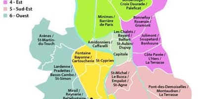 Mapa de Tolosa de llenguadoc, parís